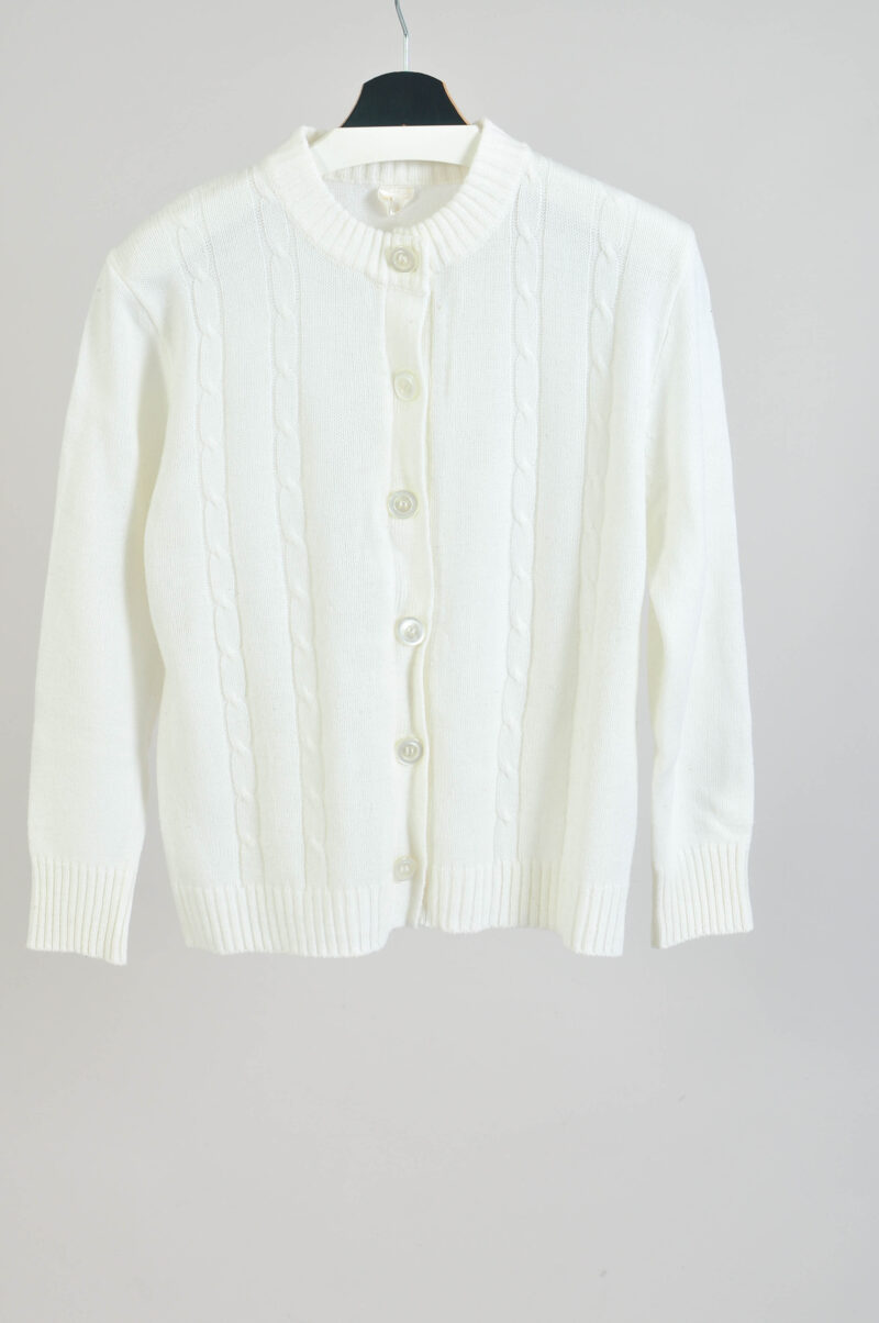Vintage 80s white cardigan