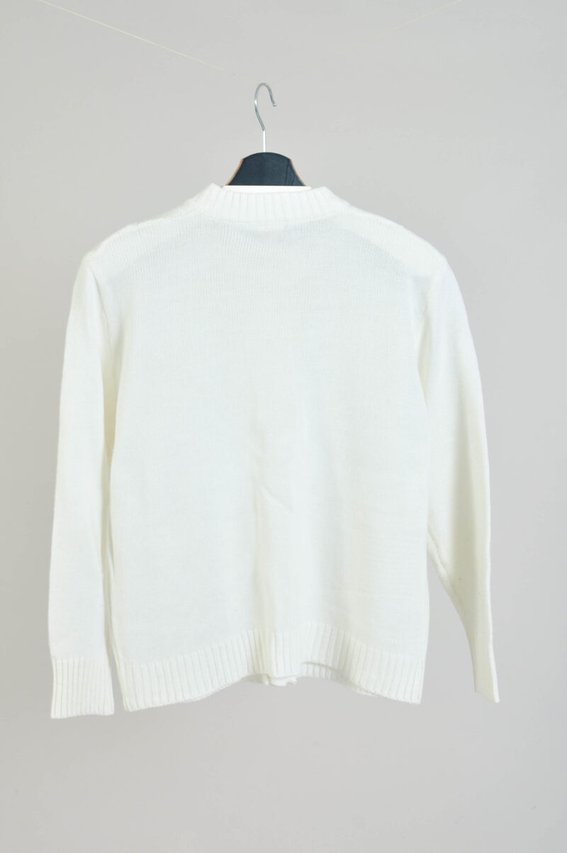 Vintage 80s white cardigan - Image 5