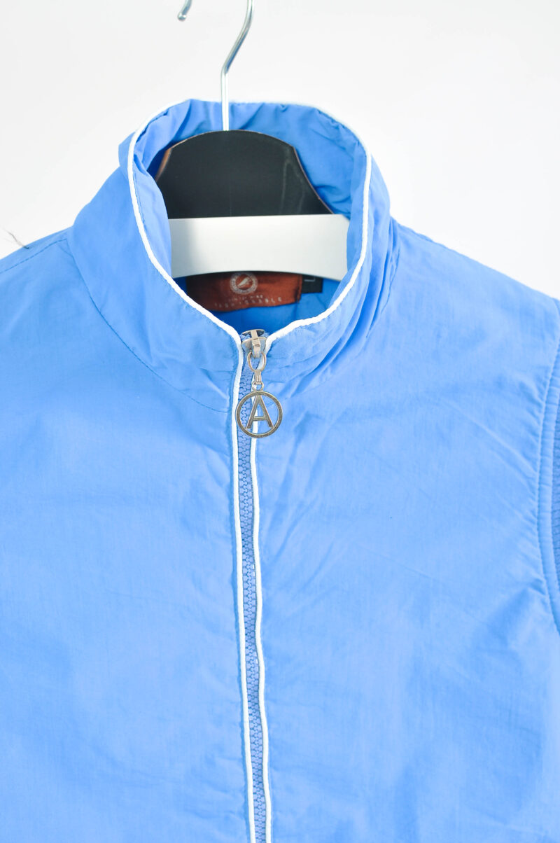 Vintage 90s shell vest in light blue - Image 3