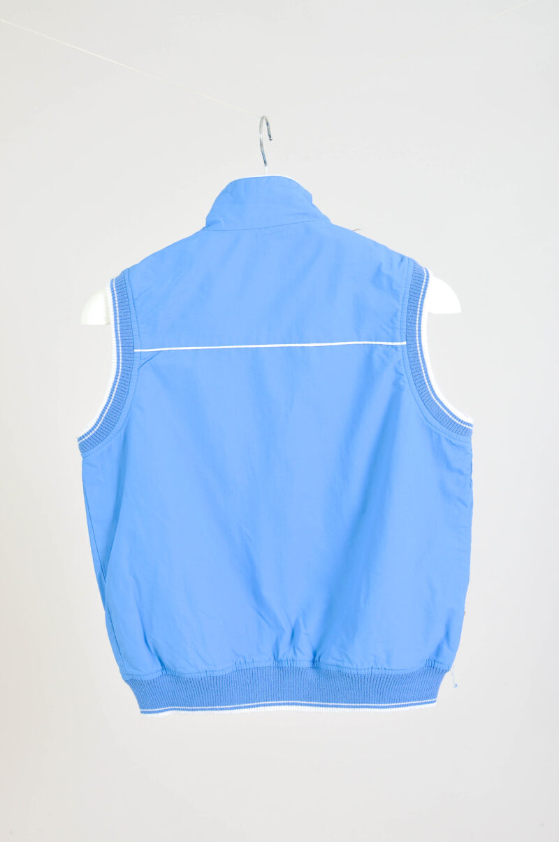 Vintage 90s shell vest in light blue - Image 6
