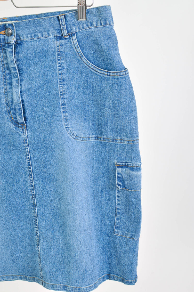 Vintage 00s denim cargo skirt - Image 3