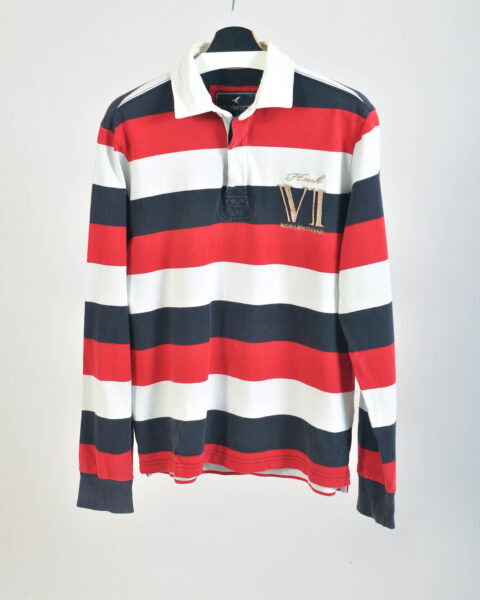 Vintage 00s Y2K Long Sleeve Polo Shirt Cotton | M