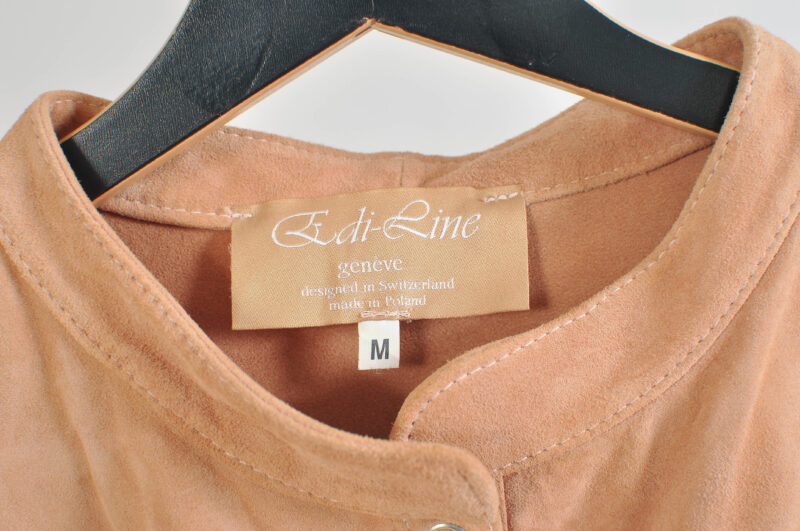 Vintage 00s suede leather boho blouse in beige - Image 5
