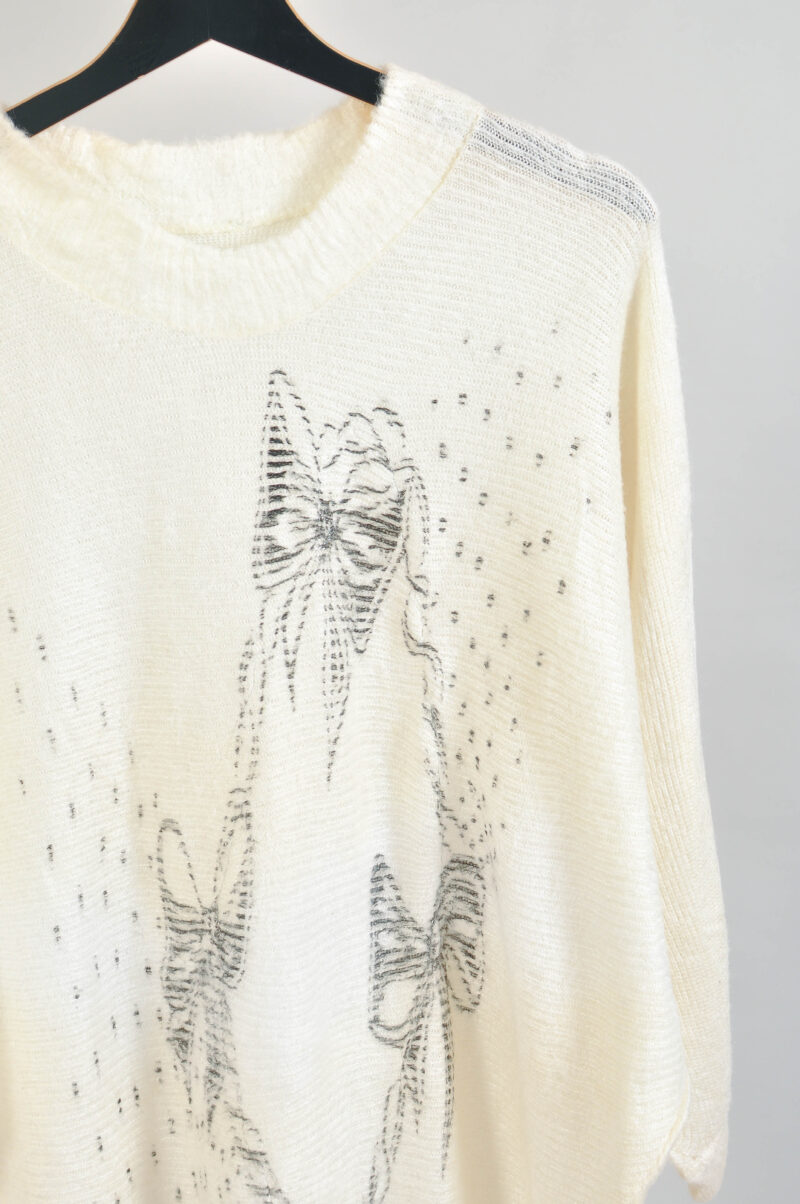 Vintage 90s Knitwear Jumper in White - Image 3