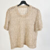 Vintage 90s Linen Sheer Top - Beige