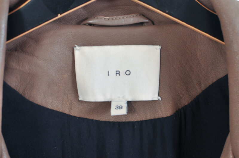 Vintage 00s IRO Beige Real Leather Jacket - Image 3