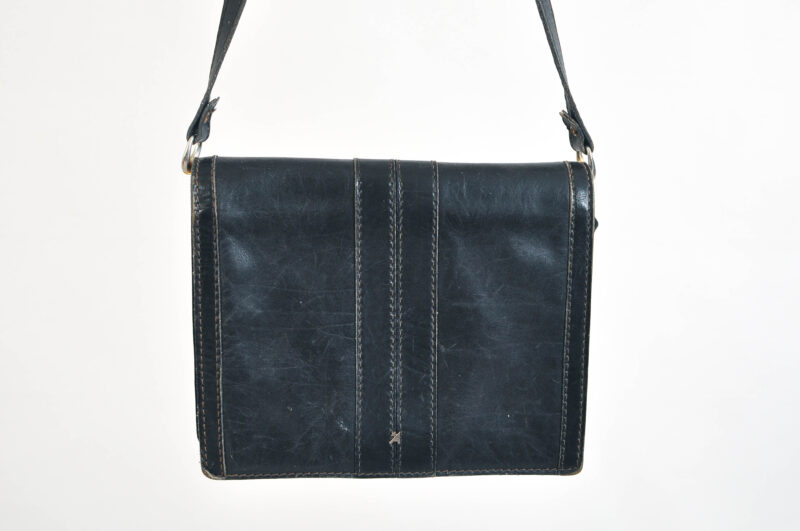 Vintage 90s Real Leather Shoulder Bag - Image 3
