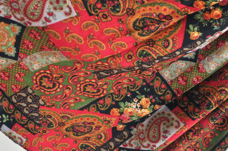 Vintage 80s abstract print midi skirt - Image 4