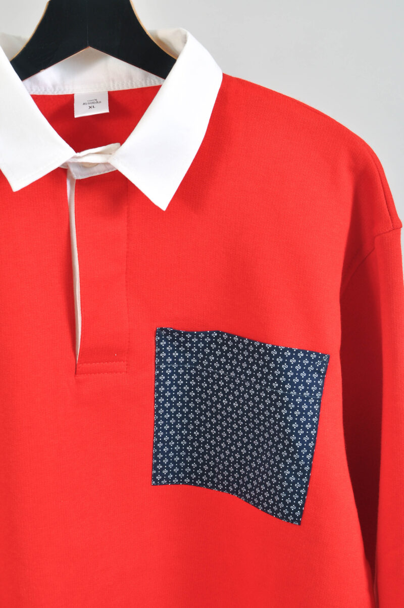 Vintage 00s Reworked Long Sleeve Polo Sweatshirt - Image 3