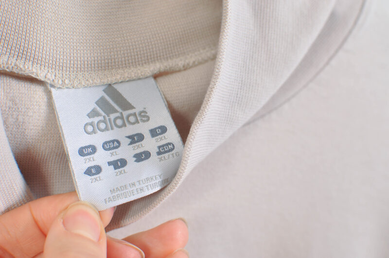 Vintage 90s Adidas Long Sleeve Turtleneck Top in Beige - Image 3