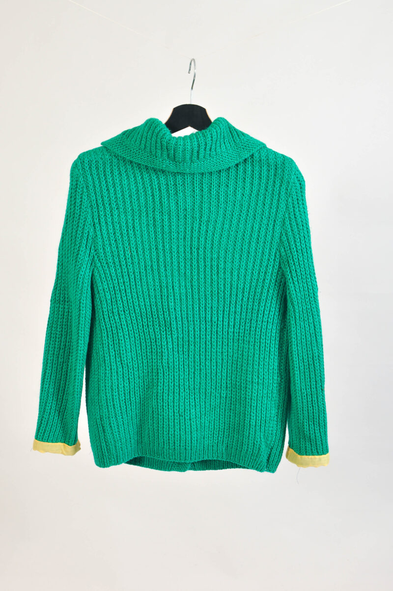 Vintage 90s Upcycled Green Cardigan | Reworked Knit | S–M - Image 6