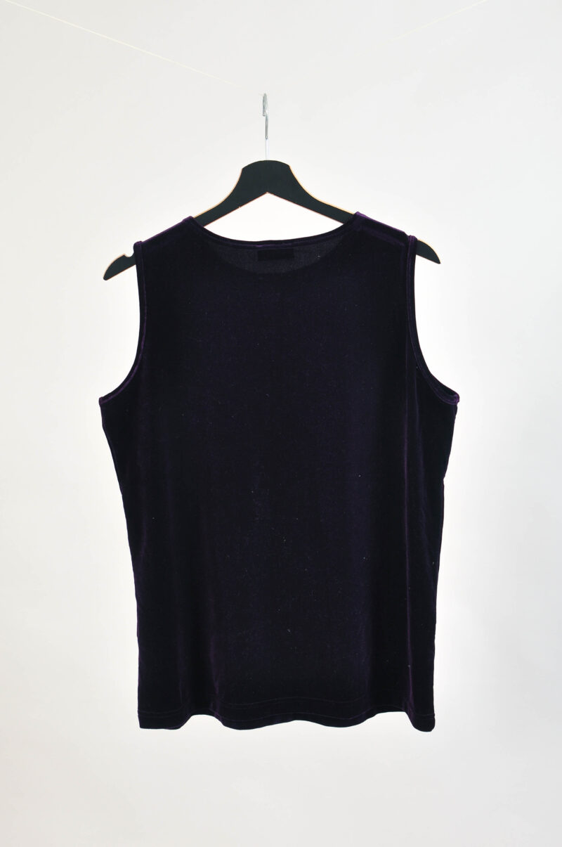 Vintage 00s Purple Velvet Top | M to XL Fit - Image 4
