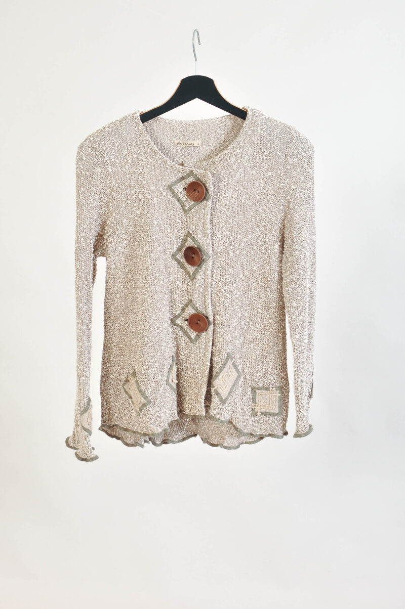 Vintage 90s Grey Cardigan – Size S/M