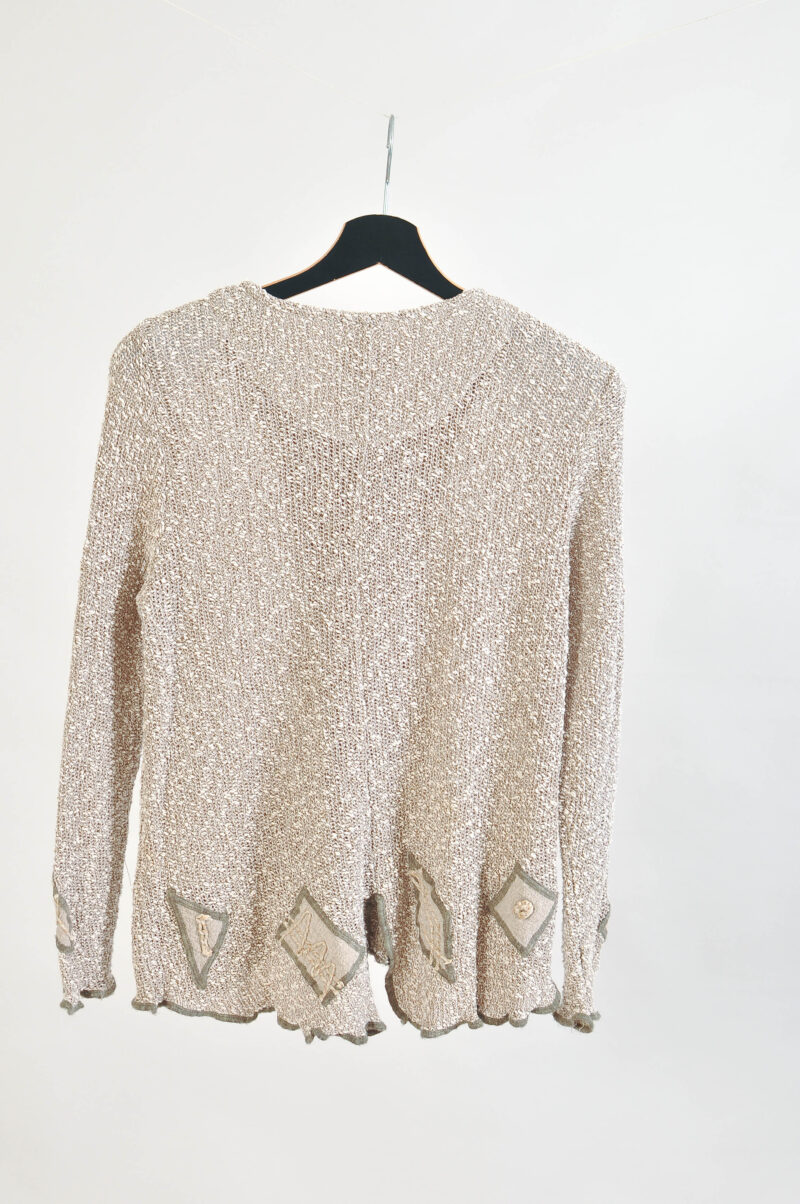 Vintage 90s Grey Cardigan – Size S/M - Image 5