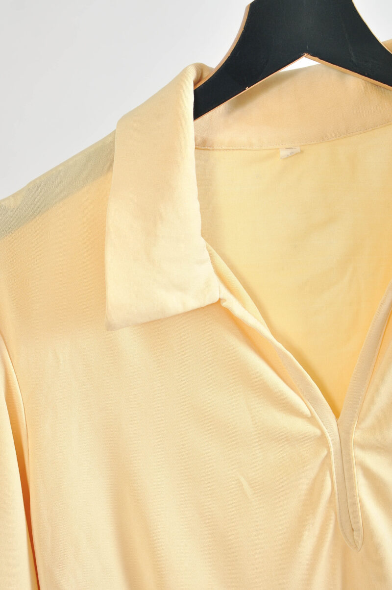 Vintage 90s Butter Yellow Blouse | L to XL Fit - Image 3