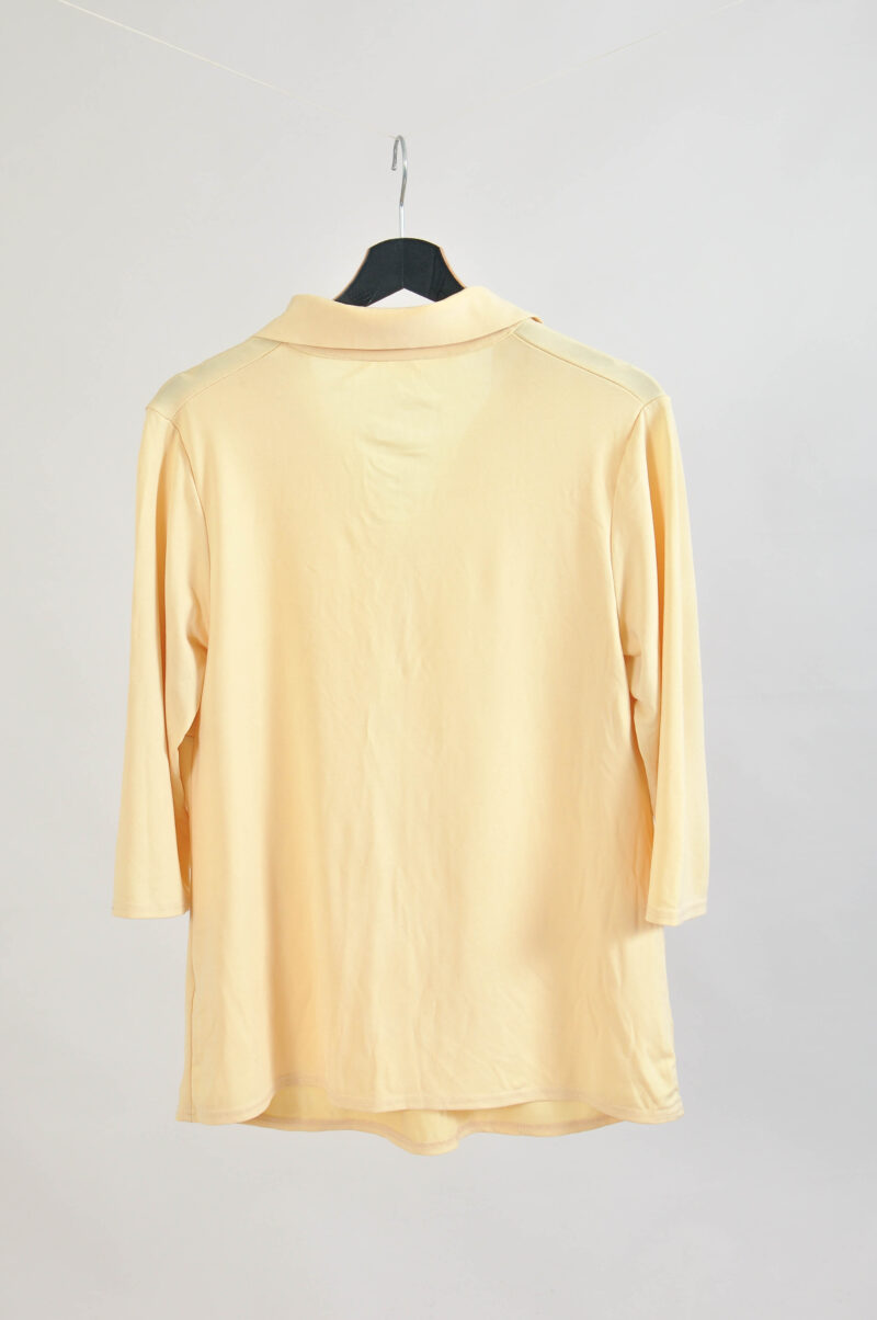 Vintage 90s Butter Yellow Blouse | L to XL Fit - Image 4