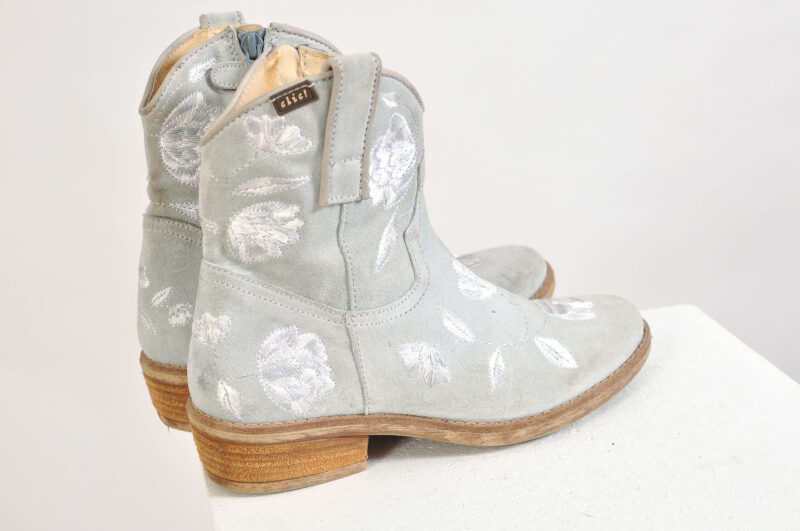 Vintage 90s Suede Leather Cowboy Boots - Image 5