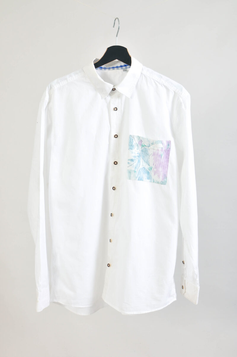 Vintage 00s Reworked White Shirt – Size L