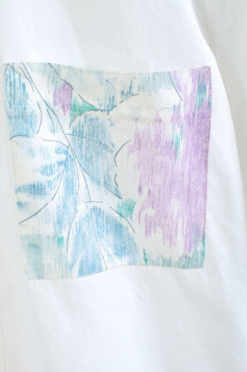 Vintage 00s Reworked White Shirt – Size L - Image 4