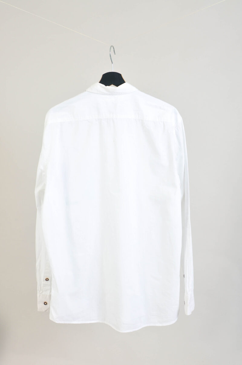 Vintage 00s Reworked White Shirt – Size L - Image 5