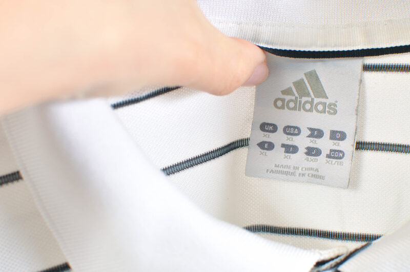 Vintage 00s Adidas Striped Polo Shirt – Size XL - Image 4