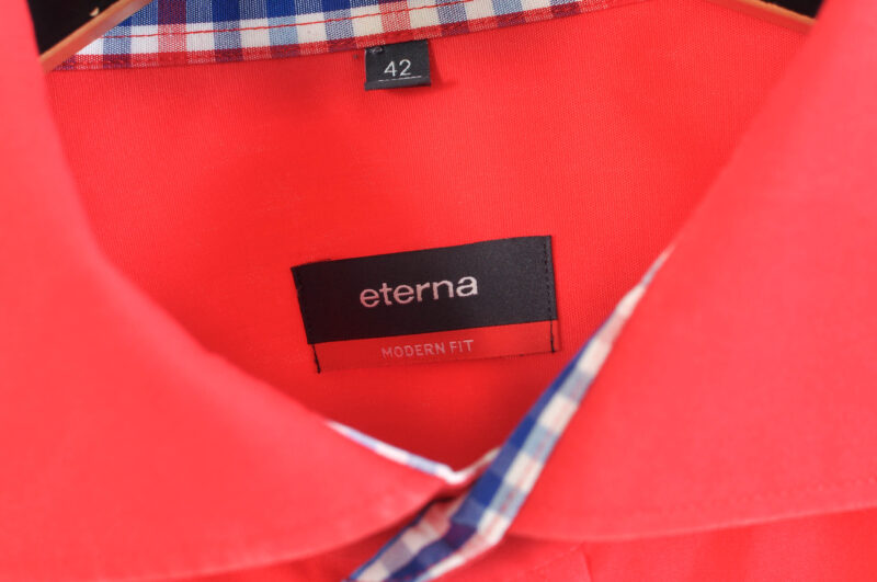 Vintage 00s Red Shirt by Eterna | Size 42 L–XL - Image 3