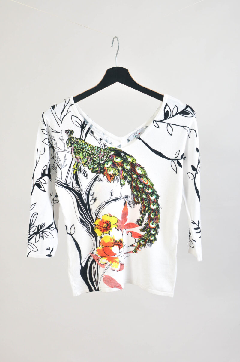 Vintage 00s V-Neck Top by Milano – Size 36/38 S-M Fit