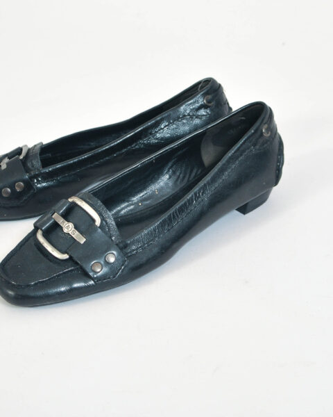 Vintage 00s Kennel und Schmenger Black Ballerina Shoes UK 4