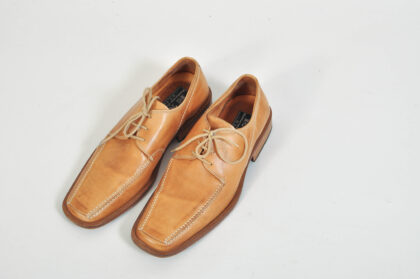 Vintage 90s Square Toe Leather Shoes Brown EU 42 –