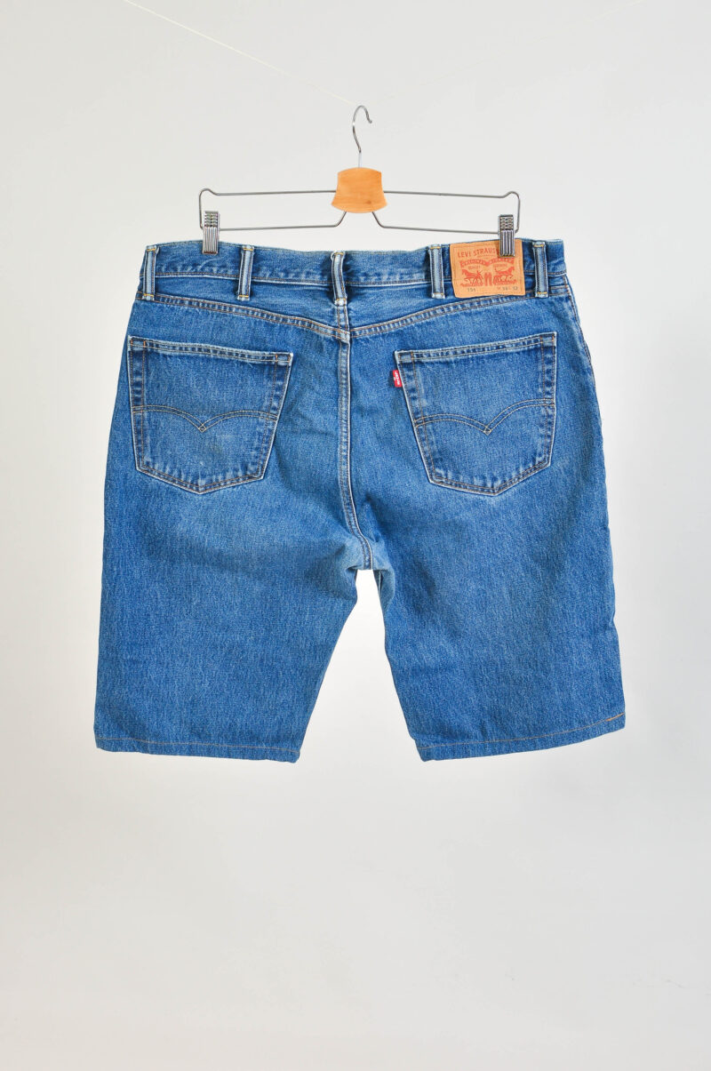 Vintage 00s Blue Denim Levi’s Shorts – Size 38 - Image 4