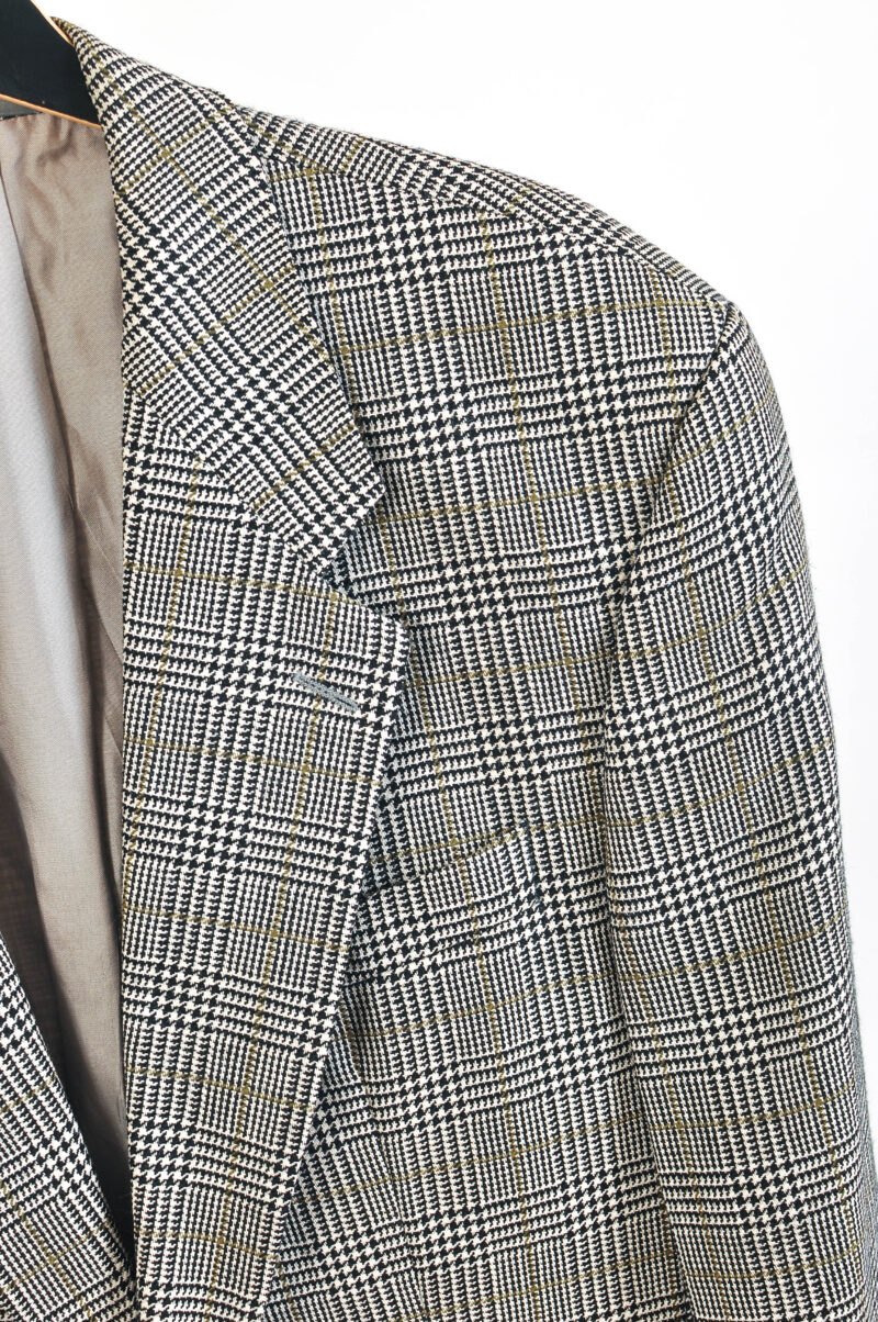 Vintage 00s Wool Checkered Blazer | Fits EU 54–56 - Image 3