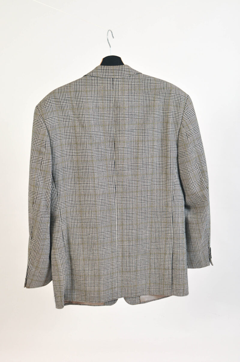 Vintage 00s Wool Checkered Blazer | Fits EU 54–56 - Image 4