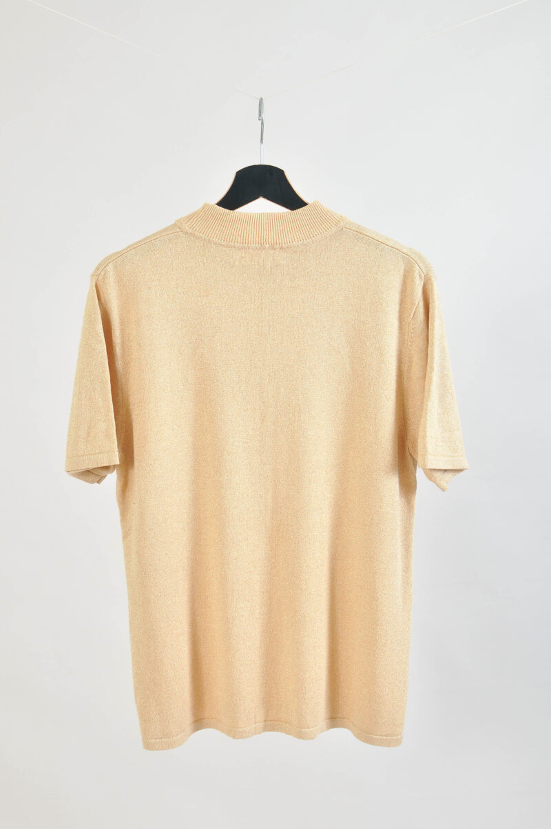 Vintage 00s Gold Shimmer Top | L–XL Fit | Y2K Glam - Image 4