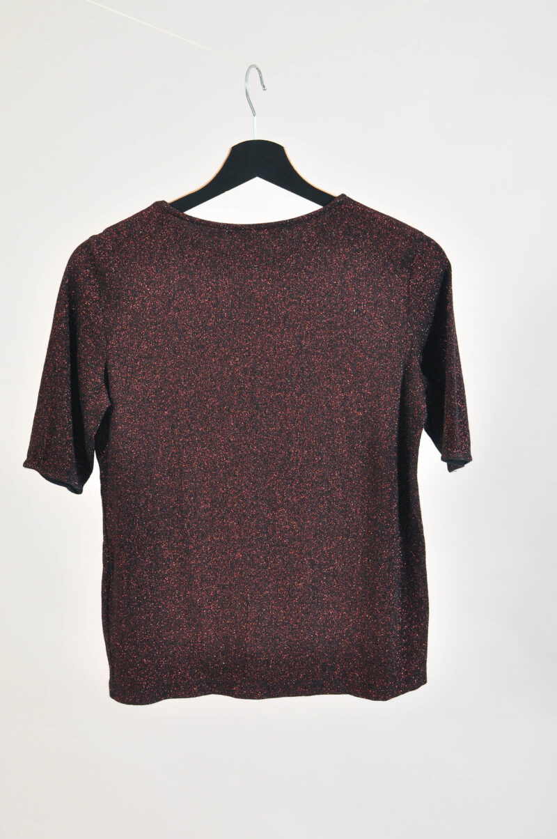 Vintage 00s Dark Brown Sequin Top | Y2K Party Style | M Size - Image 4