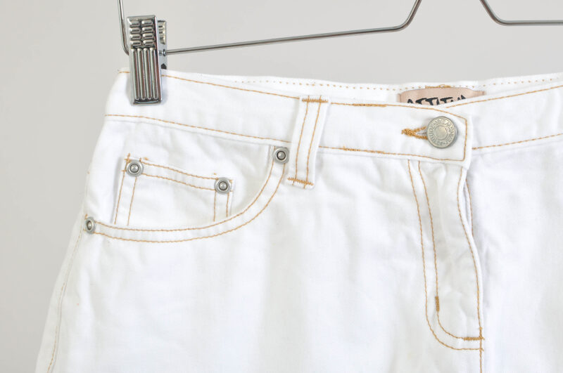Vintage 00s White Denim Skirt | Attitude Y2K Style - Image 4