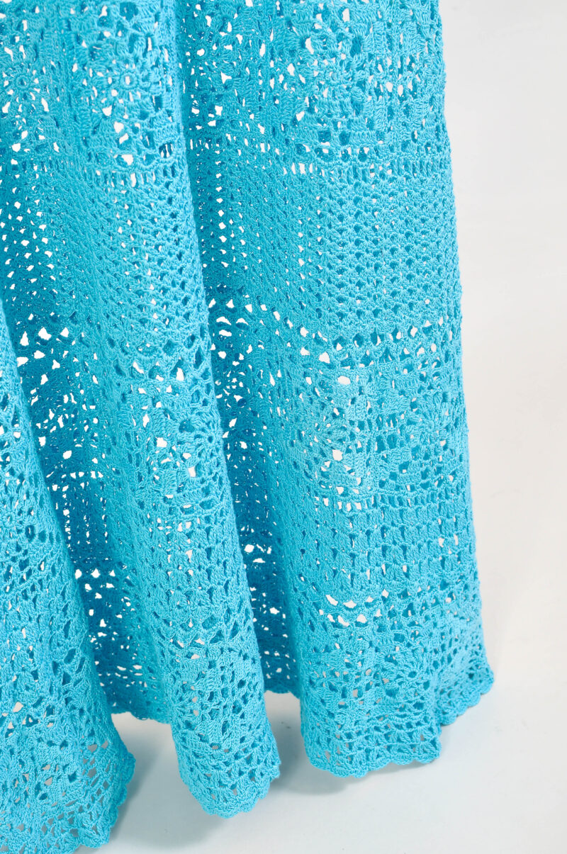 Vintage 00s Crocheted Maxi Dress – Handmade Boho Y2K | S–M - Image 3
