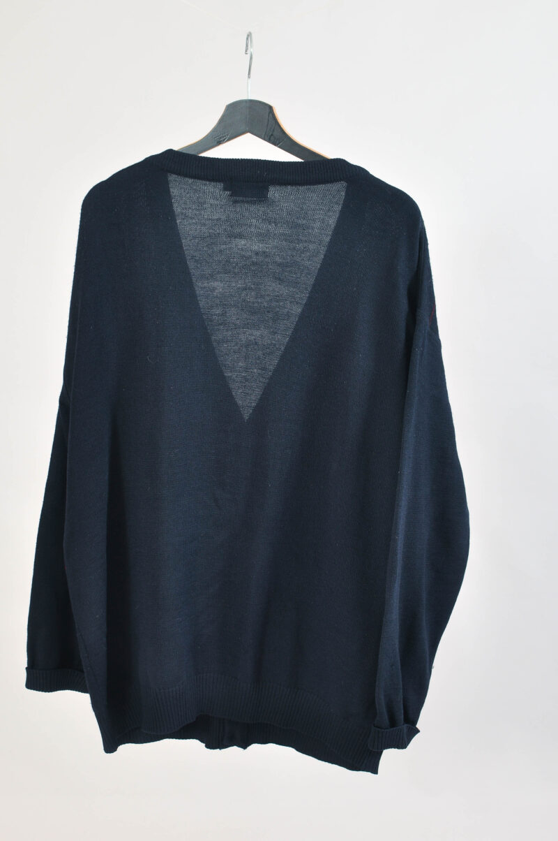 Vintage 90s Dark Blue Cardigan by Klover | Size XXL - Image 4