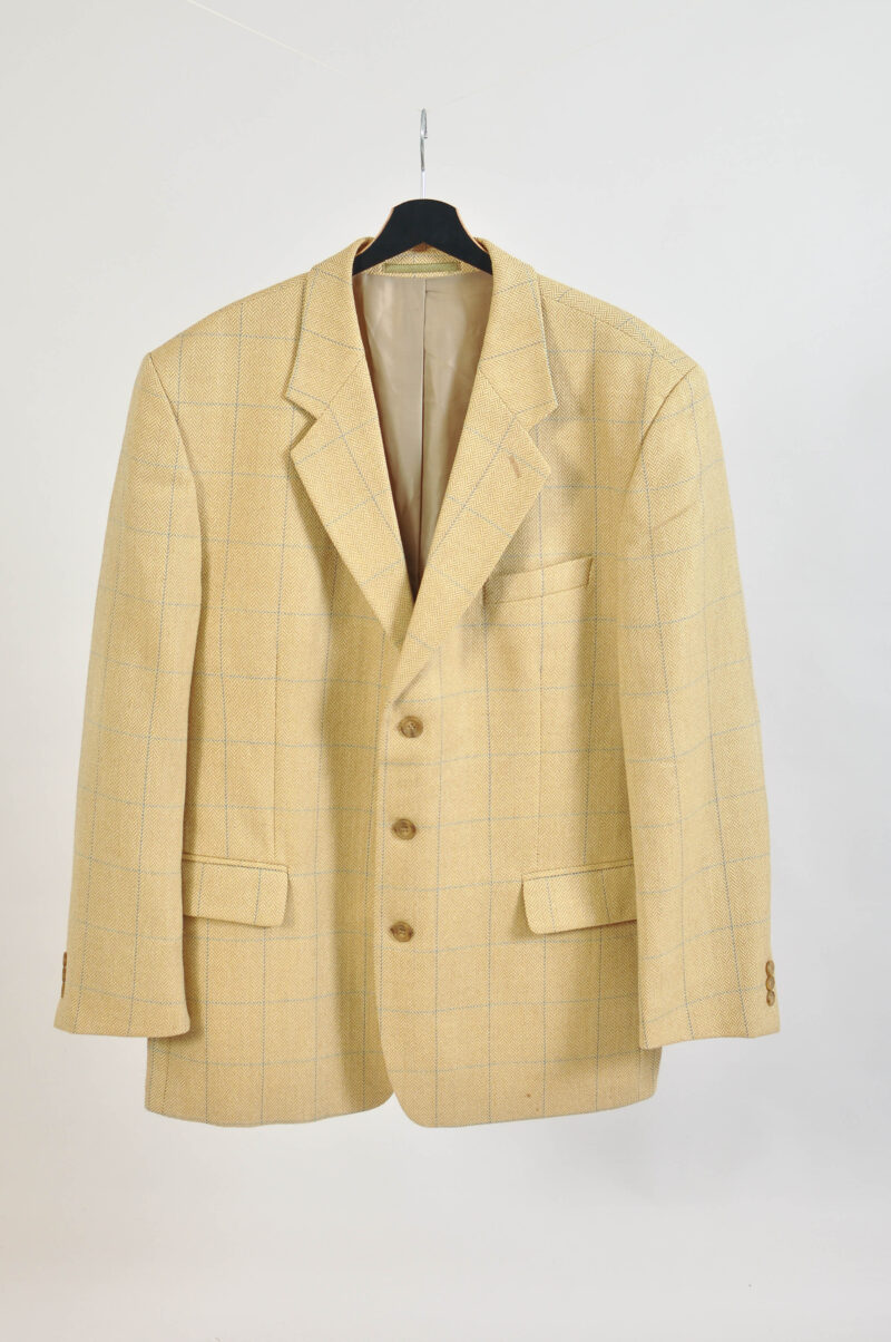 Vintage 90s Butter Yellow Wool Blazer Jacket | EU 44–46