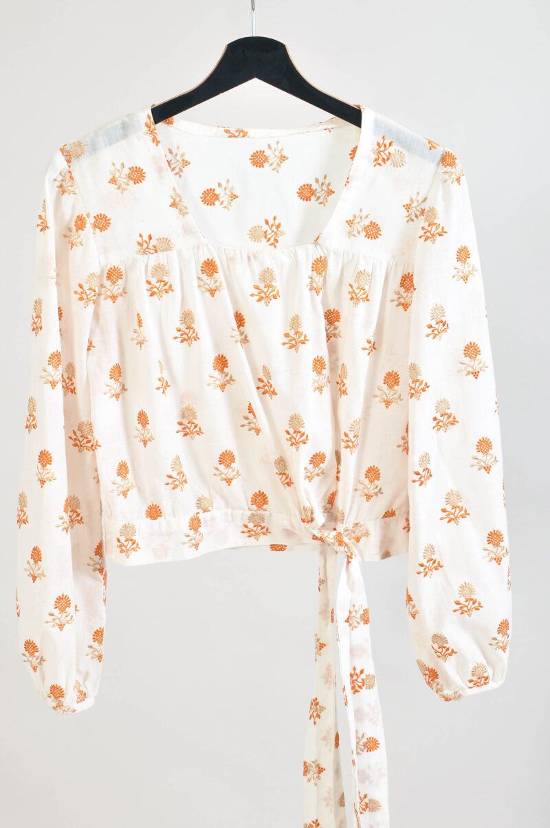 Vintage 00s Embroidered Boho Blouse – Size M - Image 3