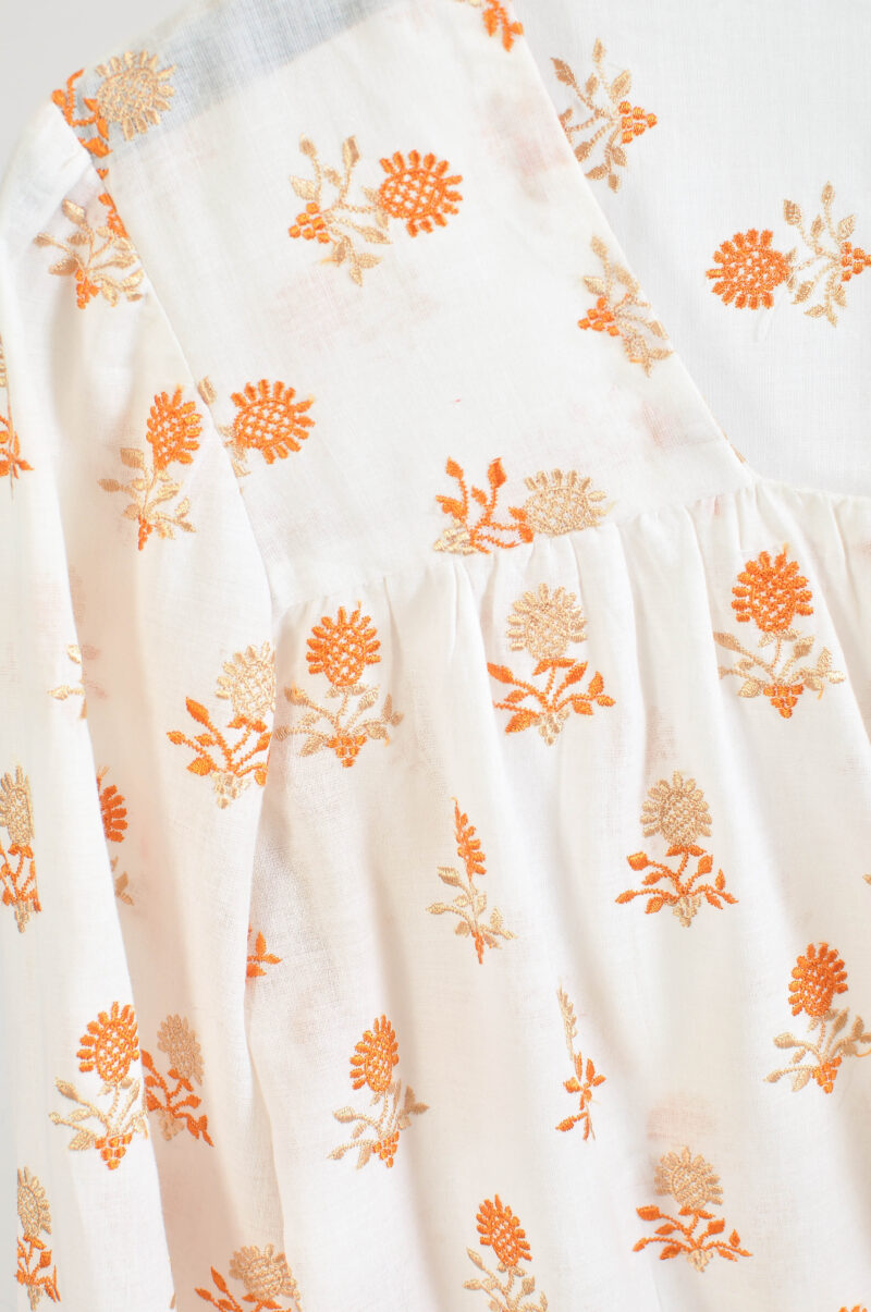 Vintage 00s Embroidered Boho Blouse – Size M - Image 4