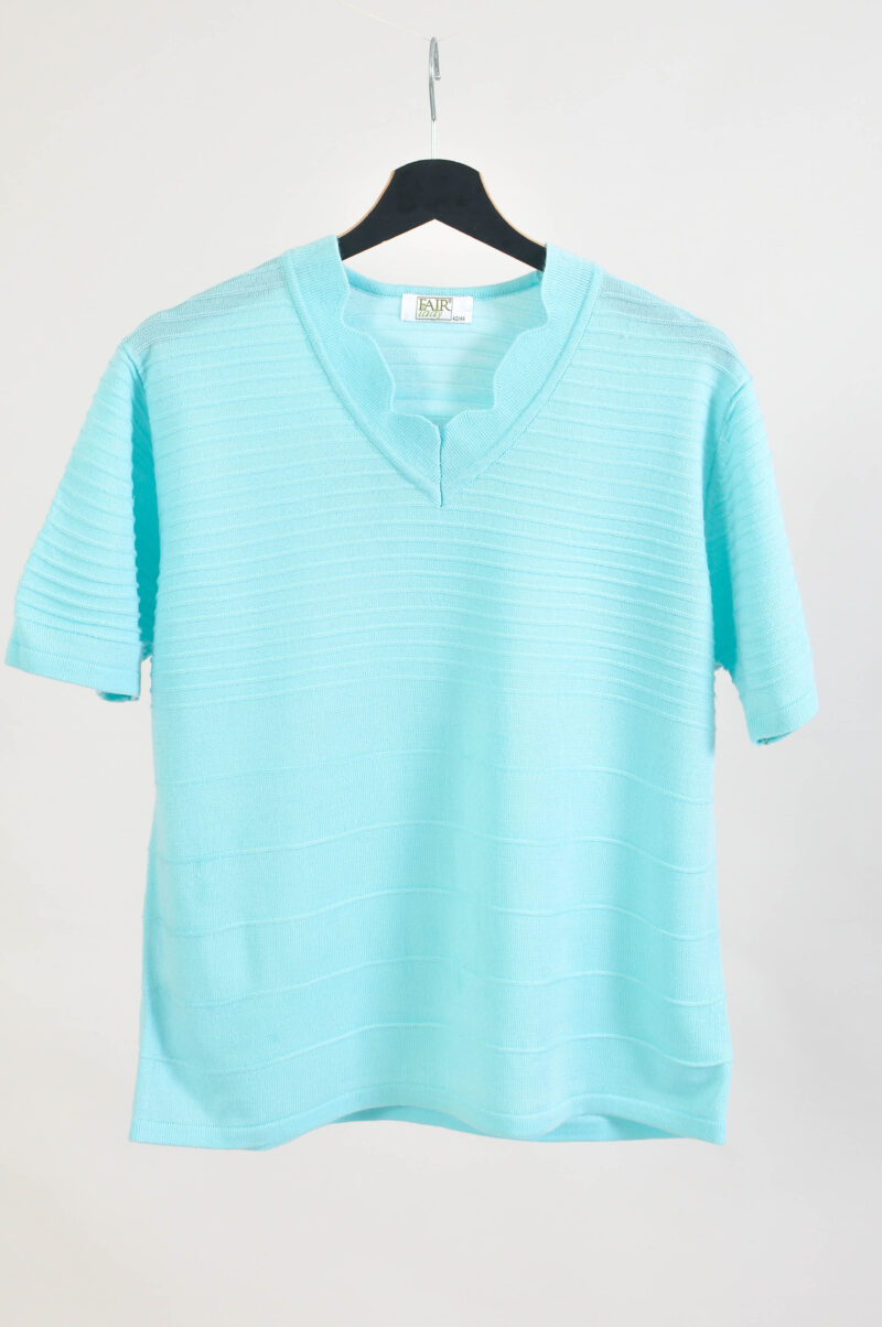Vintage 90s Baby Blue Top by Fair Lady | Size 42/44