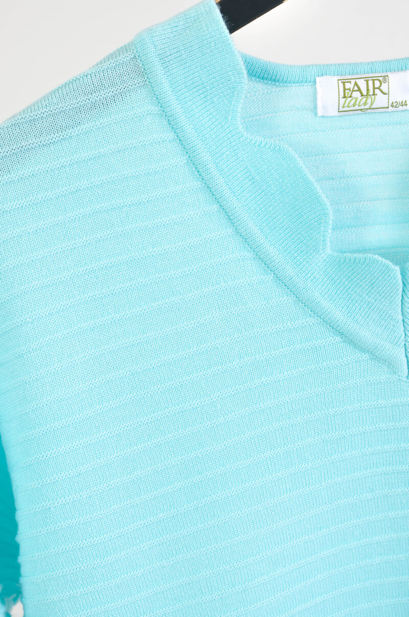 Vintage 90s Baby Blue Top by Fair Lady | Size 42/44 - Image 3
