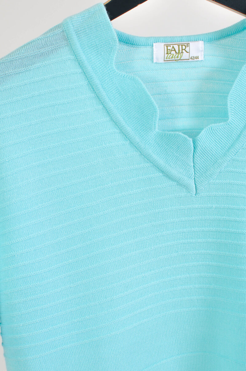 Vintage 90s Baby Blue Top by Fair Lady | Size 42/44 - Image 4