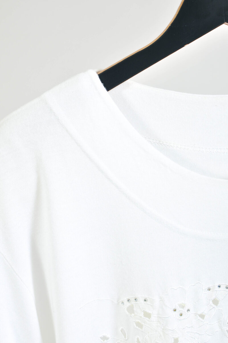 Vintage 80s White Oversized T-Shirt | Unisex Retro Tee - Image 4