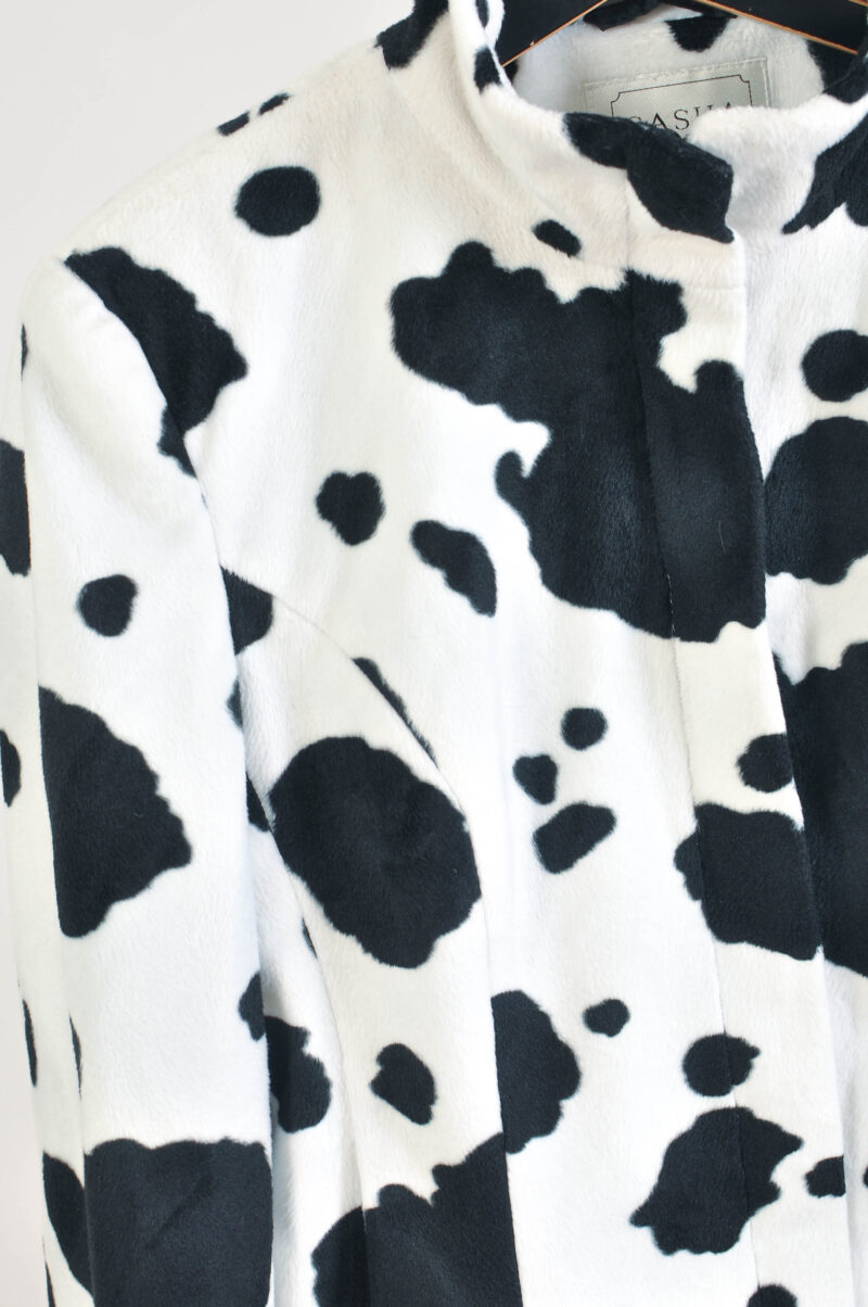 Vintage 00s Cow Print Jacket by Sasha – Size 10 Y2K Style - Image 3