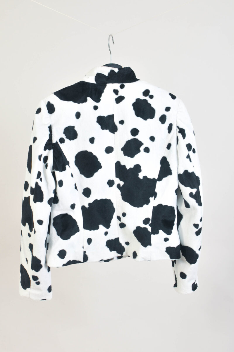 Vintage 00s Cow Print Jacket by Sasha – Size 10 Y2K Style - Image 5