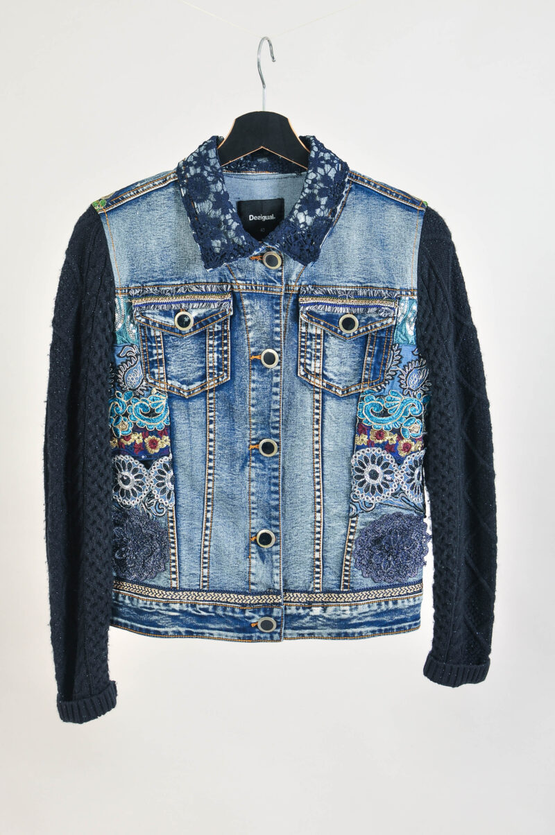 Vintage 00s Desigual Denim Jacket – Size 40 – Y2K Style