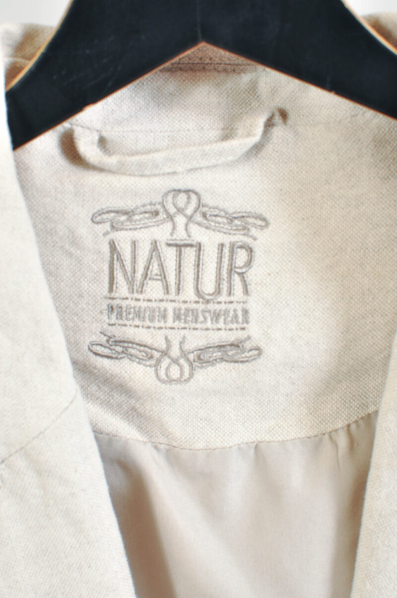 Vintage 00s Natur Linen Suit Size 42-44 – Classic Suit - Image 5