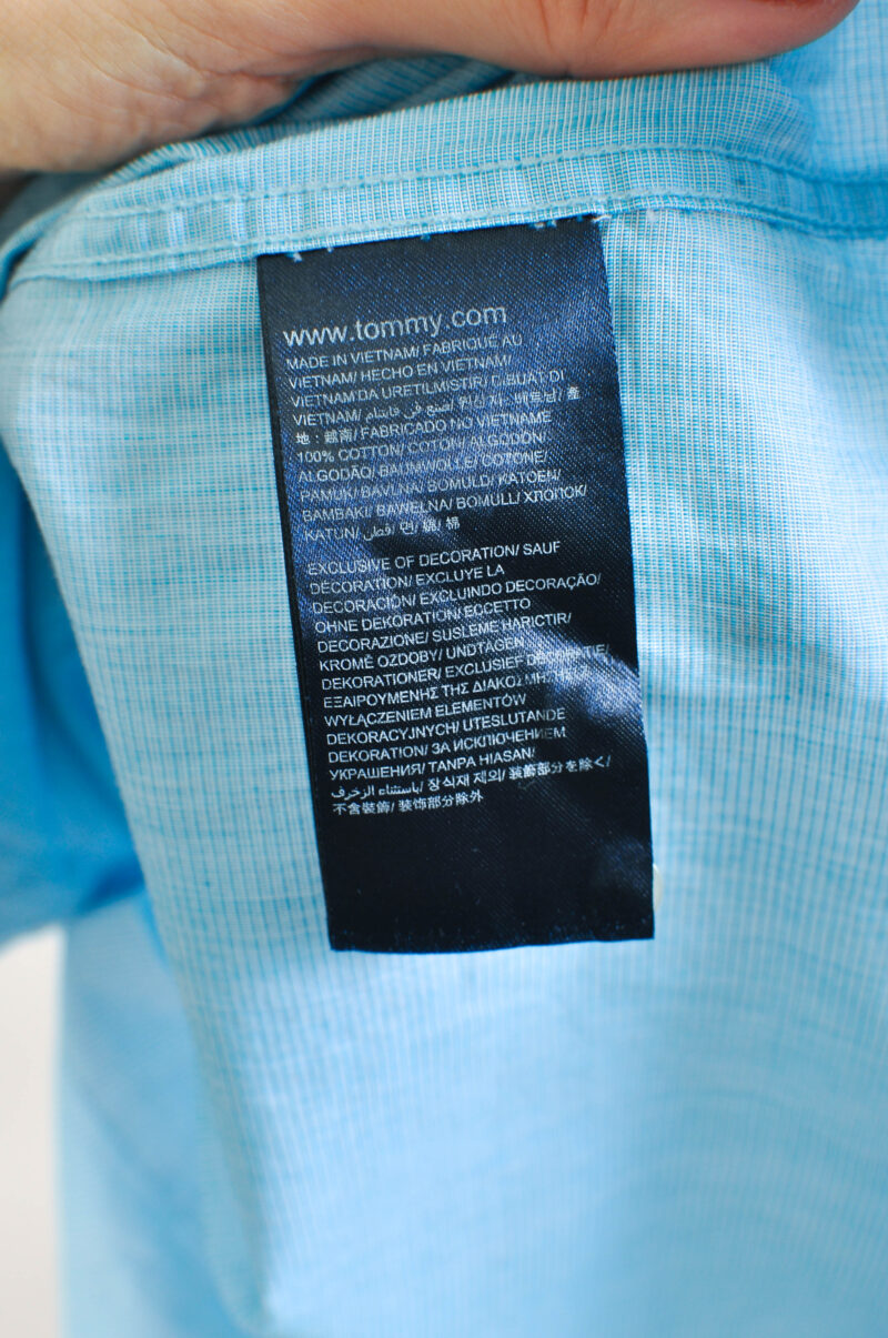 Vintage 00s Tommy Hilfiger Light Blue Shirt Size M - Image 6