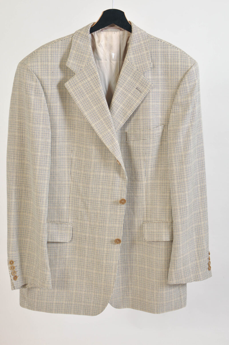 Vintage 90s Checkered Blazer | Atelier Torino | Size EU 56–58